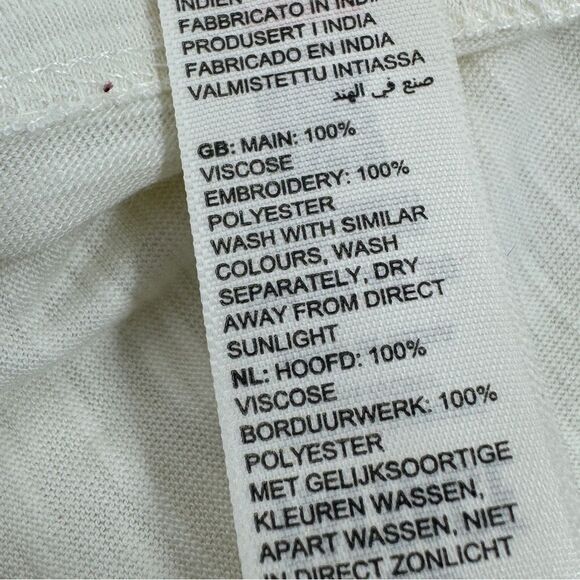 Fat Face Martha Embroidered Slub Knit Shirt Cream 12 Long Sleeve - Picture 11 of 13